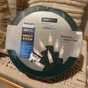 Philips 400 Mini Clear Christmas Lights – Heavy Duty Indoor/Outdoor – New